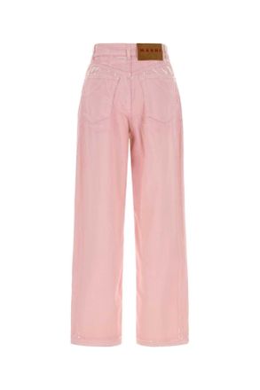 Marni Womens Pink Denim Jeans Gummy Exterior: Cotton Pantaloni