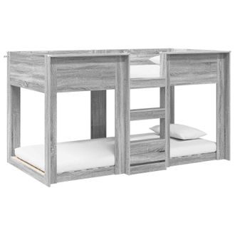 vidaXL Cama Litera Para Ni&ntilde;os Gris Sonoma 100 X 200 Cm Vidaxl