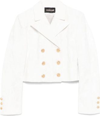 Roberto Cavalli linen blazer - White