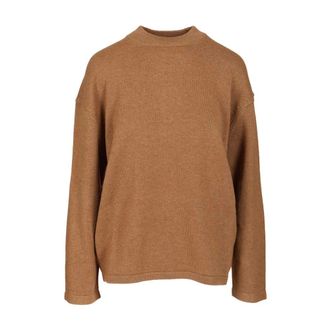 Max Mara Pisano Jumper - female - Max Mara Studio - Round-neck Knitwear - Brown - M - Knitwear