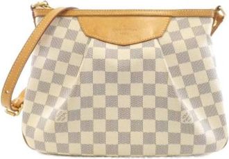 Louis Vuitton Pre-owned Siracusa Damier Azur Schoudertas - Dames - Vintage Schoudertas - Beige - ONE Size - Vintage
