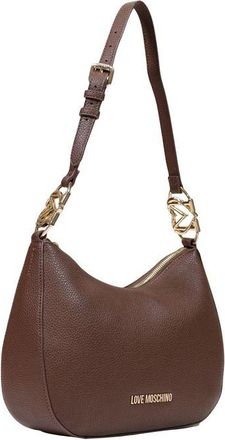 Love Moschino Textured Polyurethane Shoulder Bag - Brown