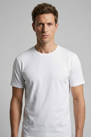 Olymp T-Shirt OLYMP, Herren, Gr. 4XL, weiss (wei&szlig;), Jersey, Obermaterial: 100% Baumwolle, unifarben, regular fit normal, Rundhals, Shirts T-Shirt, basic, no