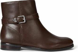 Ralph Lauren Enkellaarsjes van glad leer Brooke