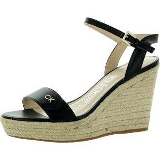 Calvin Klein HamaI Wedged Sandal Black KCHAMAL-001 Womens