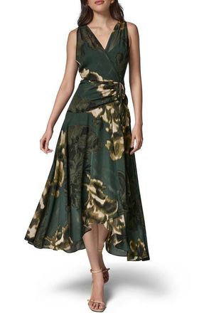 DKNY Sleeveless Faux Wrap Dress in Black Fore at Nordstrom, Size 2