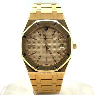 Audemars Piguet Pre-owned Audemars Piguet Royal Oak Quartz Champagne Dial Mens Watch 1391743