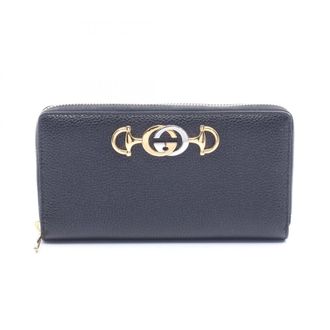 Gucci Black Leather Long Wallet (Bi-Fold) (Pre-Owned)