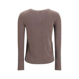 Max Mara Ribbed Lyocell Sweater - Brown