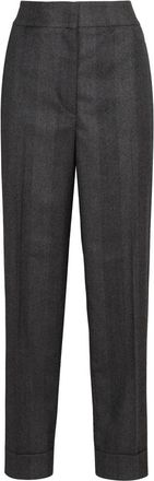 PESERICO Rechte Broek - Dames - Slim Fit Broeken - Grijs - L - Wol - Broeken