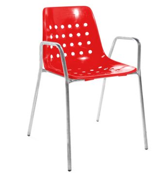 Schubiger M&ouml;bel Gartenstuhl Bermuda mit Armlehne Rundrohr