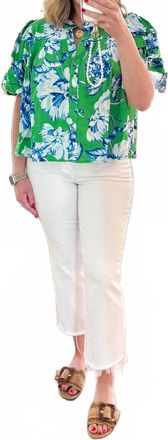 Olivaceous Womens The Capri Bloom Top In Green