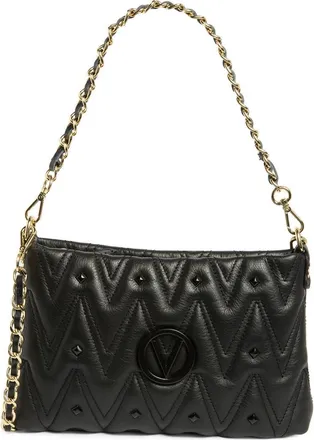Mario Valentino Vanille Diamond Quilted Leather Shoulder Bag in Black at Nordstrom Rack