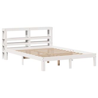 Berkfield Home Beautiful Bed Frame with Headboard Frame White 120x190 cm Small Double