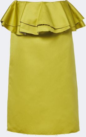 Plan C Peplum satin midi skirt