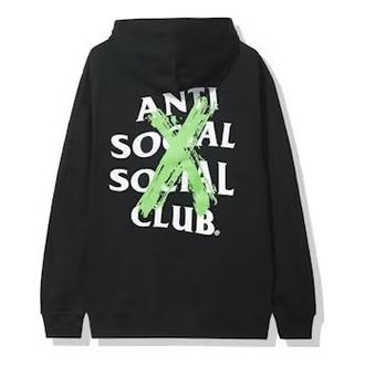 ANTI SOCIAL SOCIAL CLUB Cancelled Remix Hoodie Black Green 0657-1FW190106CRH-BLAC