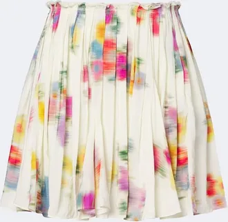 Isabel Marant Livy pleated printed miniskirt