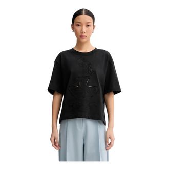 Munthe Tops, Dames, Zwart, S, Katoen, T-shirt