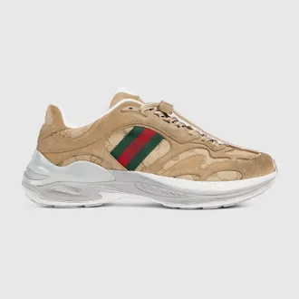Gucci Mens Gucci 2.0 Sneaker, Brown, GG Canvas