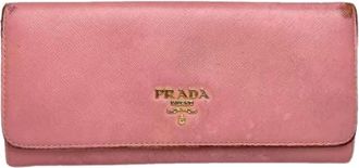 Prada Pre-owned Wallets, female, Pink, Size: ONE SIZE Pre-owned Vintage Wallet