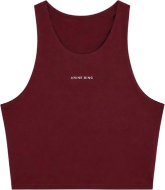 Anine Bing Elina Bra - Dames - Tops zonder mouwen - Rood - L - Tops
