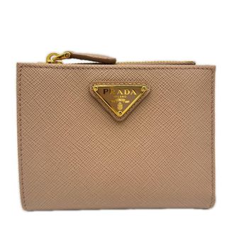 Prada Saffiano Beige Saffiano Wallet (Bi-Fold) (Pre-Owned)