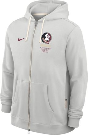 Nike Florida State Sideline Standard Issue Nike Mens Dri-FIT College Full-Zip Hoodie in Grey | 03AV0BBFTN-1FA