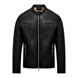 Bomboogie Heren, Jassen, Zwart, Maat: XL Leer