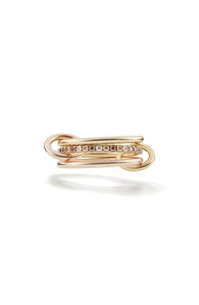 Spinelli Kilcollin Sonny Diamond Link Ring in Yellow Gold/Pave at Nordstrom, Size 6