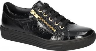 Solidus Kaja Sneaker - Dames - Sneakers - Zwart - 36 1/2 EU - Leer - Schoenen