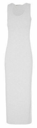 Generic Women Ladies Jersey Long Summer Vest Racer Muscle Back Maxi Dress Plus Size 8-26 (XXXL (24-26), Cream)