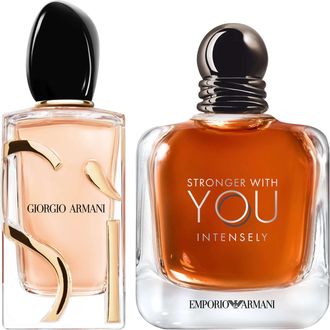 Armani Unisex Duo: Si Eau de Parfum 100ml & Stronger With You Intensely EDP - Gold - One Size