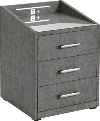 ED EXCITING DESIGN Nachtkonsole »Moon« mit LED-Beleuchtung und USB-Anschluss & USB-C-Anschluss