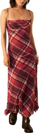 Next Check Mesh Maxi Dress in Red at Nordstrom, Size 12 Us