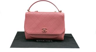 Chanel Pink Calfskin Stitched Small Flap Bag