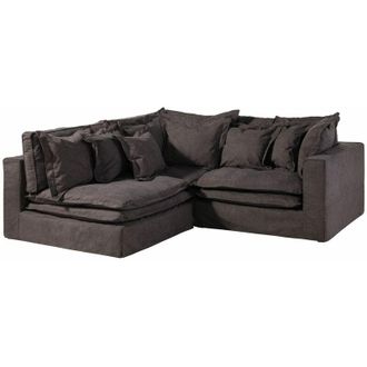 Massivmoebel24 sylt Divano angolare - stoffa / verde scuro 238x234x90