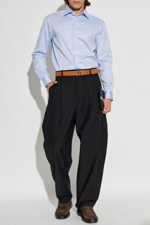 Giorgio Armani Cotton Shirt, Mens, Light Blue