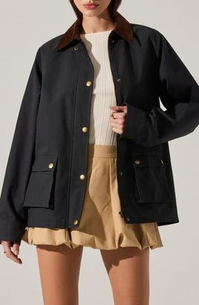 ASTR the Label Rylan Corduroy Collar Jacket in Navy at Nordstrom Rack, Size Medium