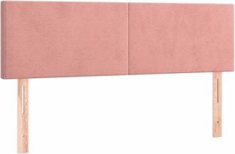 vidaXL Cabecero Con Led De Terciopelo Rosa 144x5x78/88 Cm Vidaxl