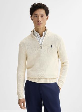 Polo Ralph Lauren Polo Shirt Ralph Lauren - Mens Embroidered rider zip-neck sweater