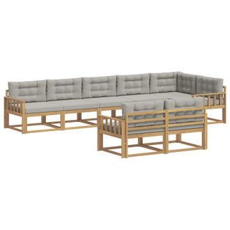 vidaXL Conjunto De Sof&aacute;s De Exterior 6 Pcs Blanco Y Gris Claro Vidaxl