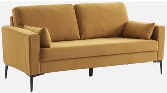 Sweeek Divano a 3 posti in velluto a coste, gambe in metallo