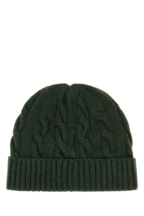 Polo Ralph Lauren SWEATER-HAT Cable-Knit Wool Blend Beanie - Green