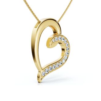 Pompeii3 1/2ct Diamond Heart Pendant Gold 18 Necklace Lab Grown