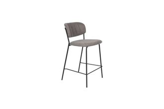 White Label Silla de bar de tela gris