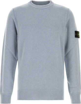 Stone Island Grey Knitted Crew Neck Sweater