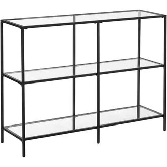 Private Label Valora AL CONSOLE Console in vetro Cornice in acciaio nero