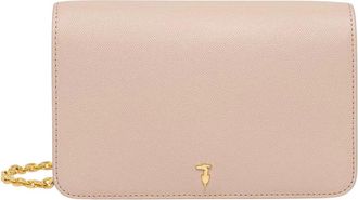 Trussardi Bolso de hombro con efecto granulado y cadena - Bags - Mujer - Beige - ONE SIZE