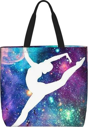Generic Women Handbag Cute Girl Dancer Handbag Waterproof Folding Shoulder Bags, For Swim, Christmas, Holiday, Wedding, Graduation