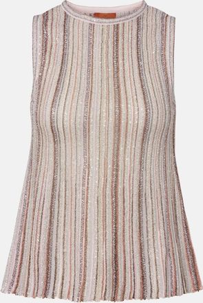 Missoni Top in lam&eacute; a righe